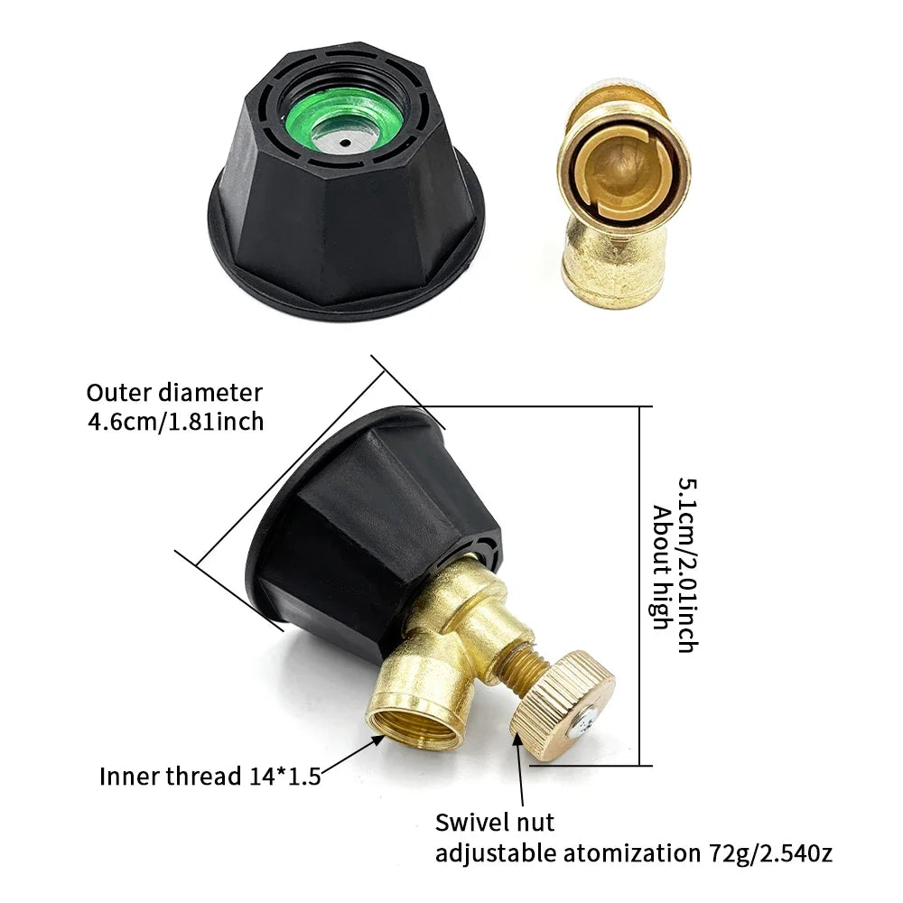 1PCS Brass/Alloy Nozzle Agricultural Atomization Adjustable Nozzle Black Whirlwind Agricultural sprinkler Head Garden Tool Peaceful Pleasures Health and Wellness