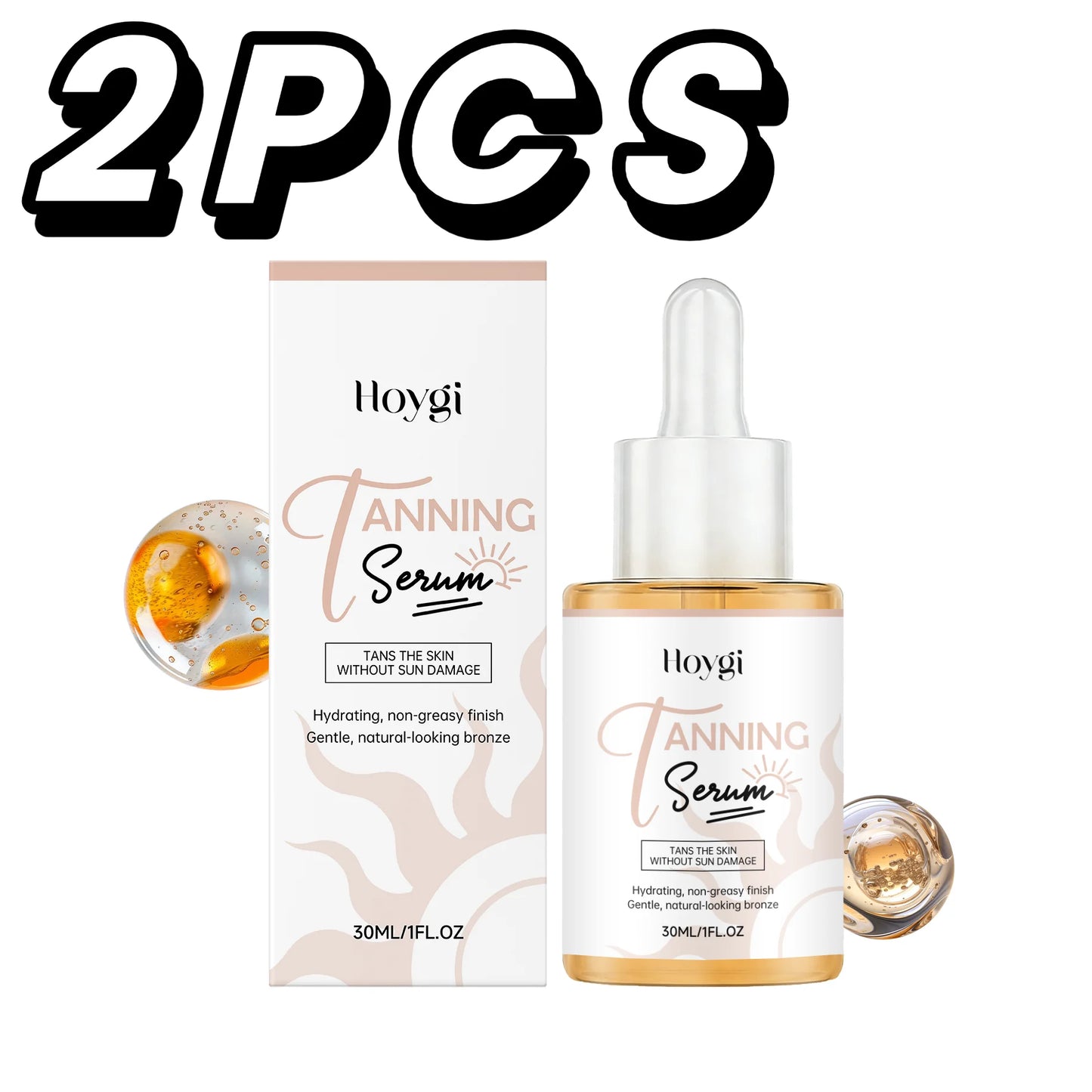Hoygi Self Tanning Serum – Natural Bronze Glow, Streak-Free