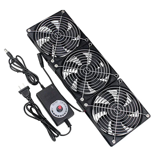 220V Multifunctional Exhaust Fan with Remote Control for Chassis Workstation Service Station Cooling Ventilation Fan Peaceful Pleasures Health and Wellness three fan 240V EU