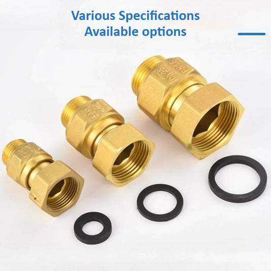 Brass Check Valve Union Fitting – One-Way Threaded Water Valve Brass Check Valve Oasis Select