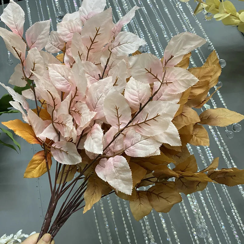 Silk Rose Leaf Artificial Plant Stems | Set of 4 | 57cm