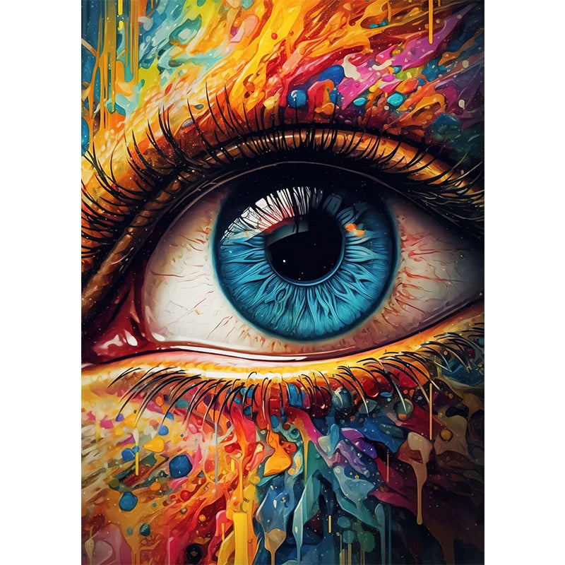 Abstract Eye Canvas Wall Art HD Print – Home & Office Decor Canvas Wall Art Peaceful Pleasures Health and Wellness SKU-10 50X70cm no frame