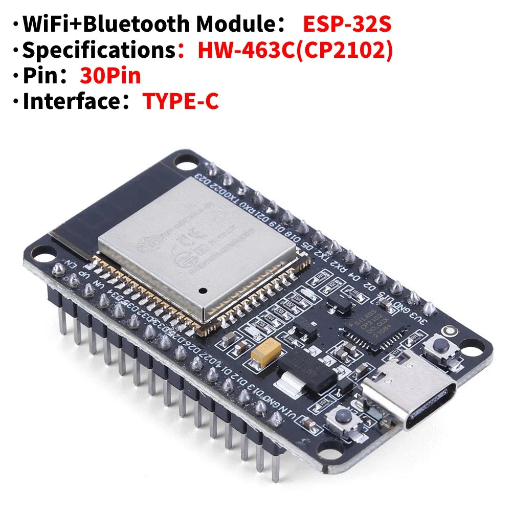 esp32 Development Board WiFi+Bluetooth Ultra-Low Power Consumption Dual Core -32S 32-32D/32U32 Expansion board Peaceful Pleasures Health and Wellness HW-463C