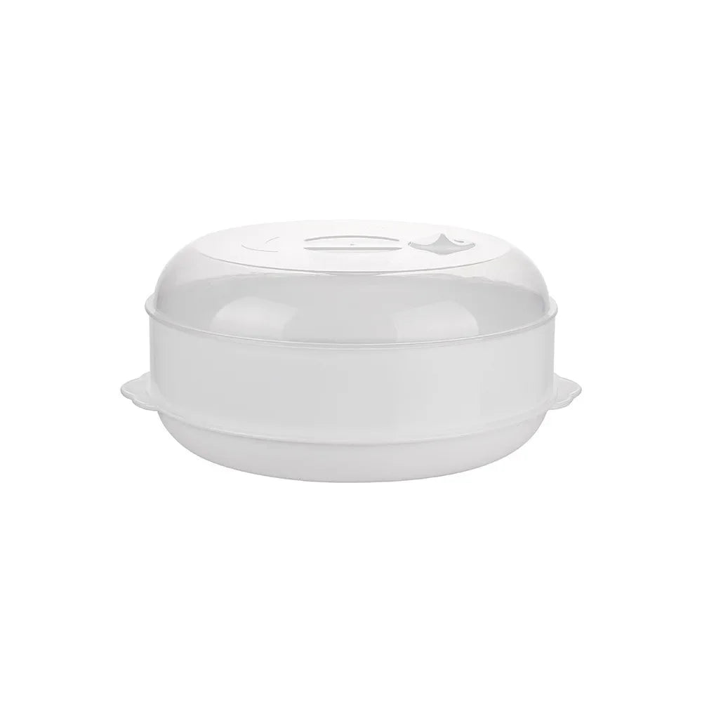 Double Plastic Steamer Microwave Oven Circular Covered Steamer Stackable Rice Cooker Steamer Grille Kitchen Cooking Accessories Peaceful Pleasures Health and Wellness S