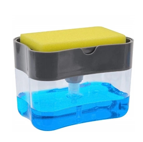 Washing Detergent Press Cleaning Pot Brush Kitchen Style Automatic Liquid Dispenser Dishwashing Brush Pot Tool Soap Dispenser Peaceful Pleasures Health and Wellness black