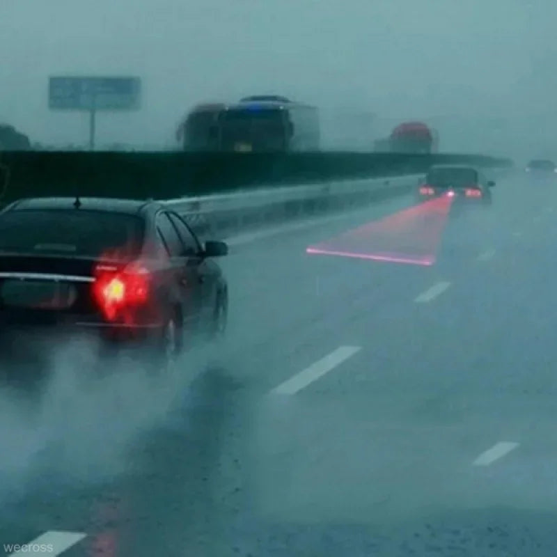 Auto LED Laser Fog Light Car Anti-Collision Tail Brake Warning Lamp Cool Rear End Tail Light Vehicle Safety Warning System Peaceful Pleasures Health and Wellness