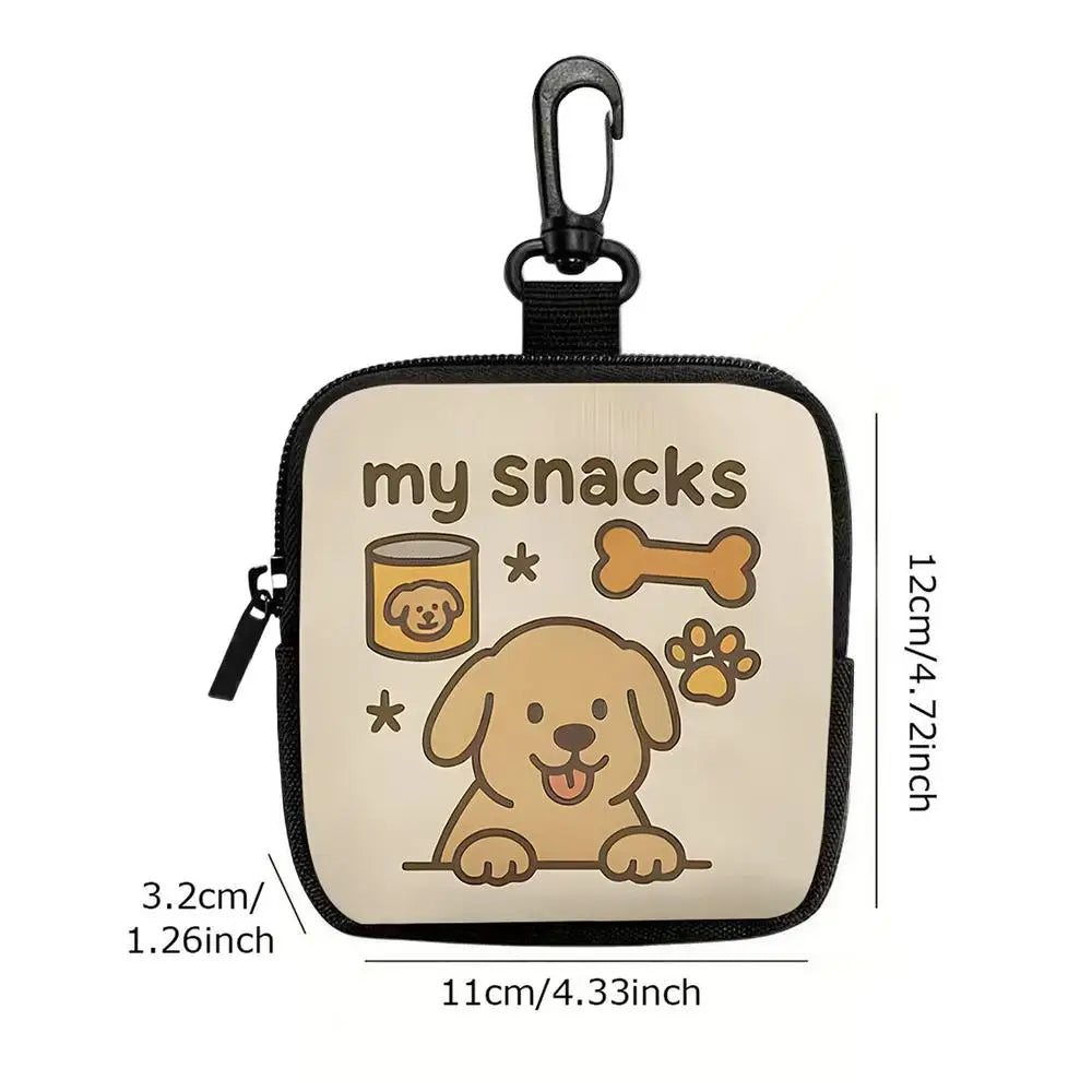 Portable Dog Treat Bag with Hook & Zipper | Training Pouch