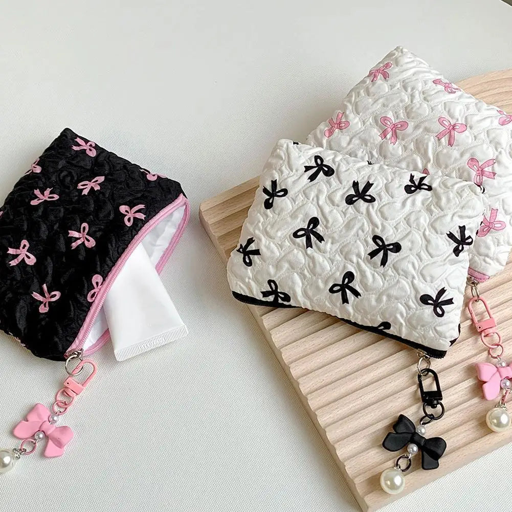Cosmetic Bag Floral Print Girl Women Napkin Storage Organizer Bag Coin Card Money Eearphone Lipstick Holder Pouch Outdoor Travel Peaceful Pleasures Health and Wellness