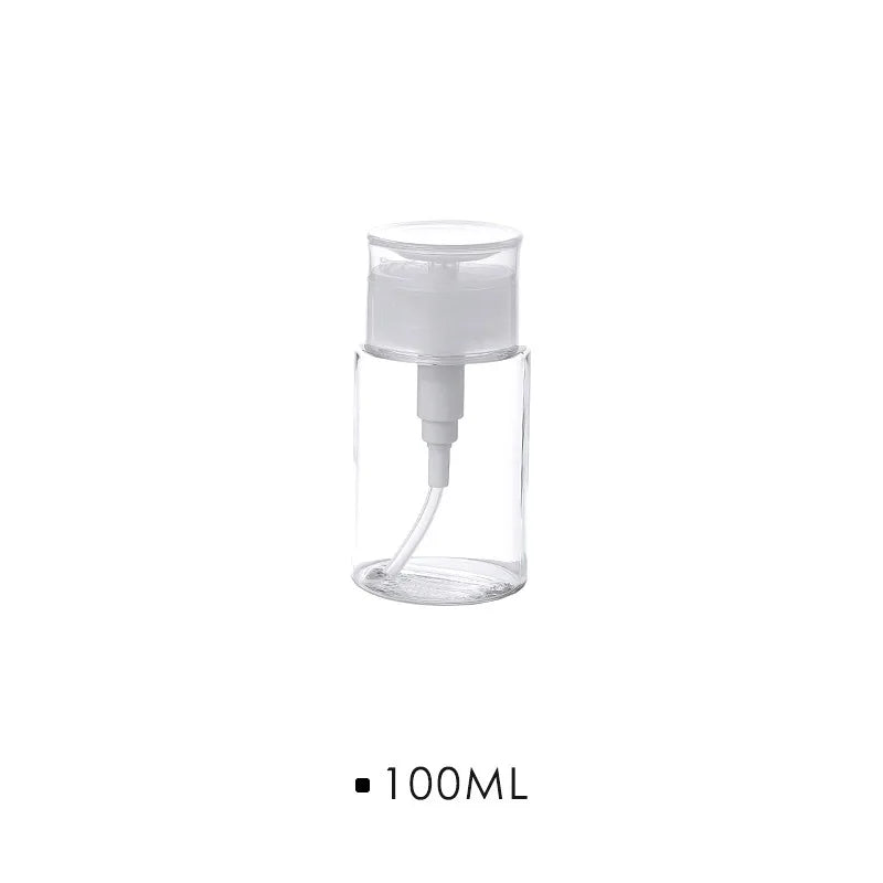 100/150/180/ML Nail Polish Refillable Press Pump Empty Bottles Clear Clean Pressure Remover Bottle Liquid Container Makeup Tool Peaceful Pleasures Health and Wellness