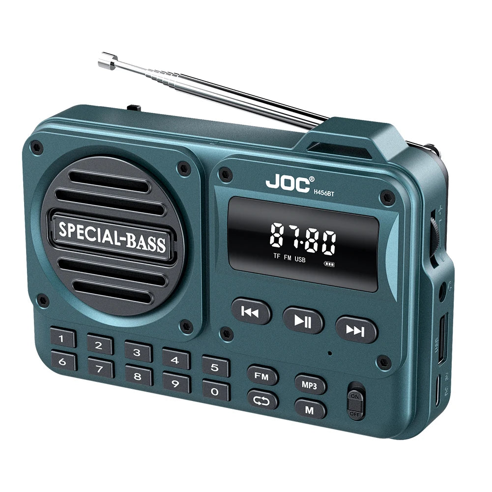 Portable FM Radio Bluetooth 5.4 Speaker LED Display | Senior Gift