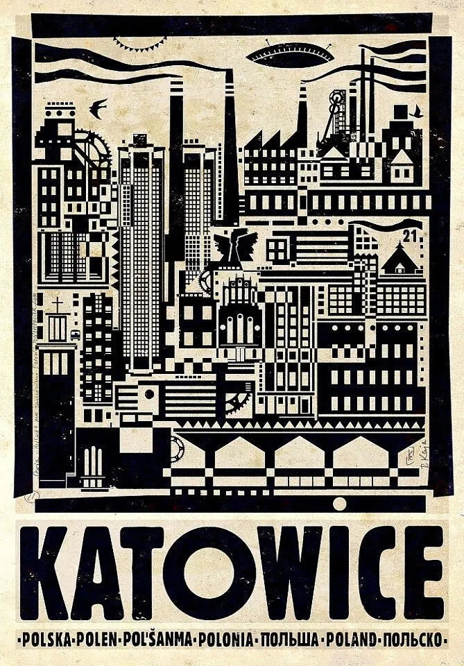 Retro Poland Podhale Kocie Góry Canvas Wall Art Print | Unframed