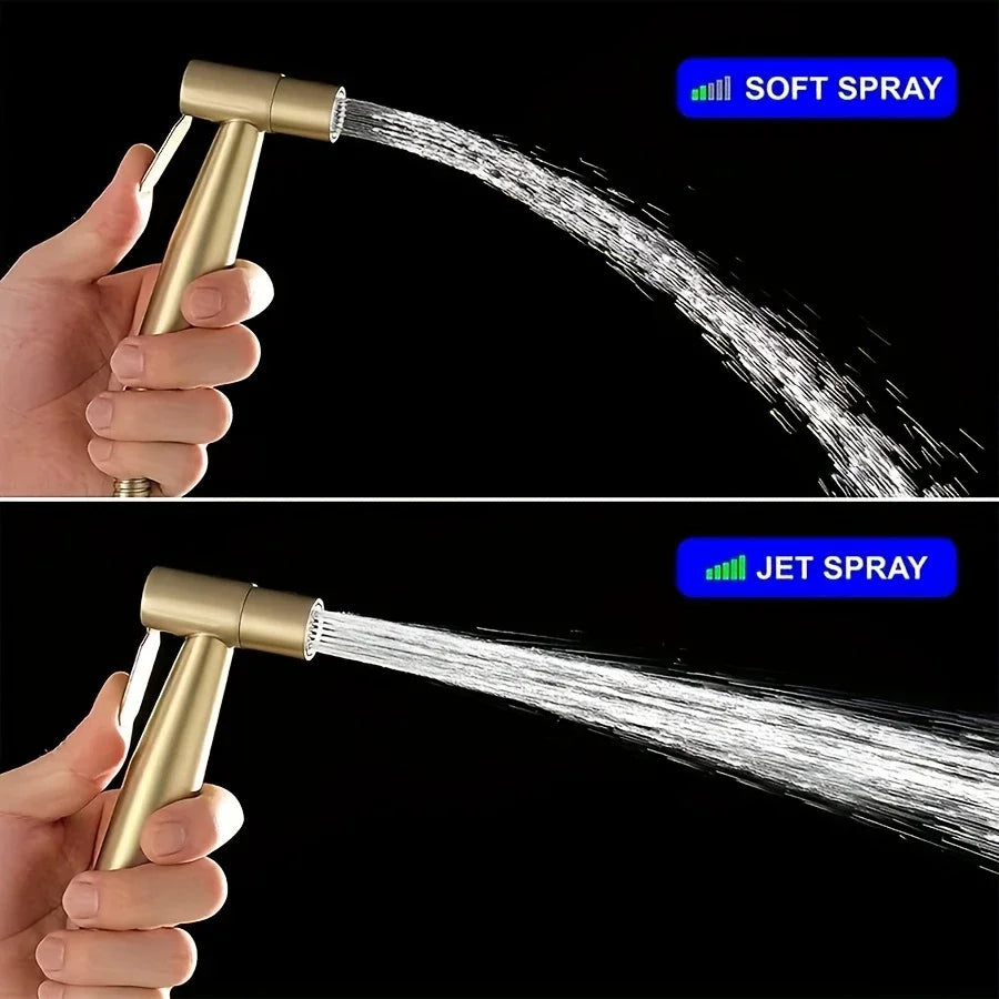 Gold 3-Piece Bidet Spray Set | Stainless Steel Bathroom Kit