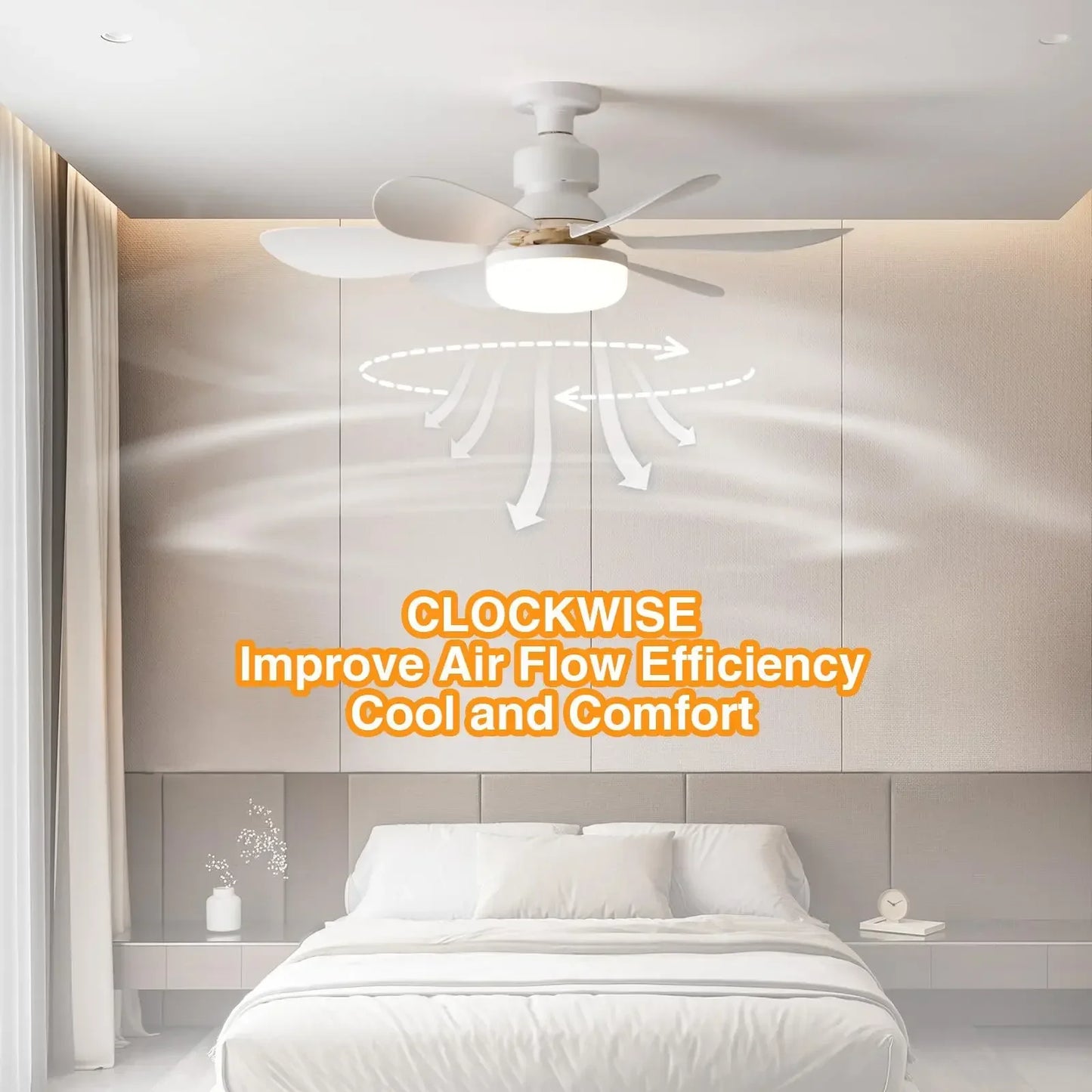 E27 LED Socket Ceiling Fan Light with Remote | 2-in-1