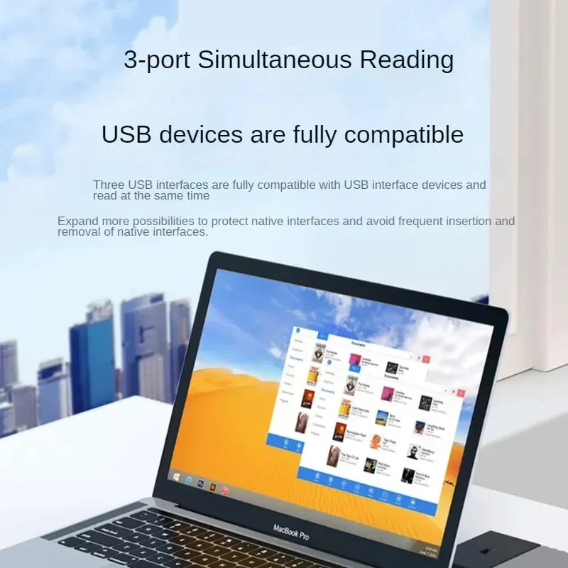 3 in 1 USB HUB OTG USB 3.0/Type-C 3.0 To 3 USB USB Splitter Hub Speed 5.0Gbps 3 Port Type C HUB for PC Laptop Notebook Peaceful Pleasures Health and Wellness