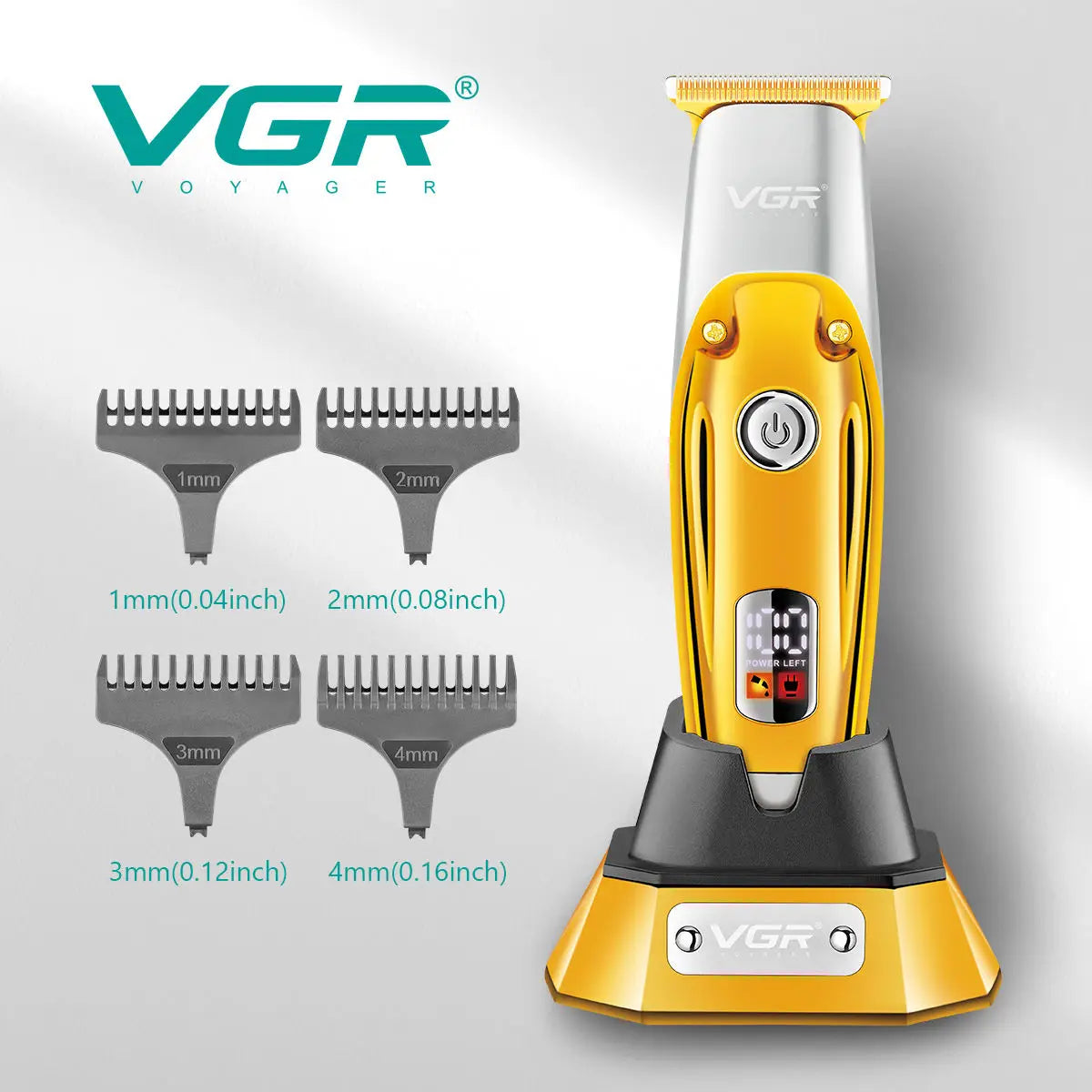 VGR Electric Hair Clipper Rechargeable Portable Home Appliance Personal Care Barber Trimmer For Men LCD USB Salon VGR V-277 Peaceful Pleasures Health and Wellness