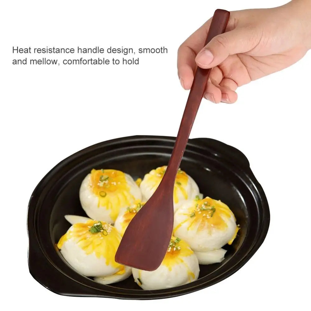 Kitchen Utensils No Stick Wooden Spatula High Heat Sturdy Wooden Turner Premium Flat Frying Spatula Stir-Fry Peaceful Pleasures Health and Wellness