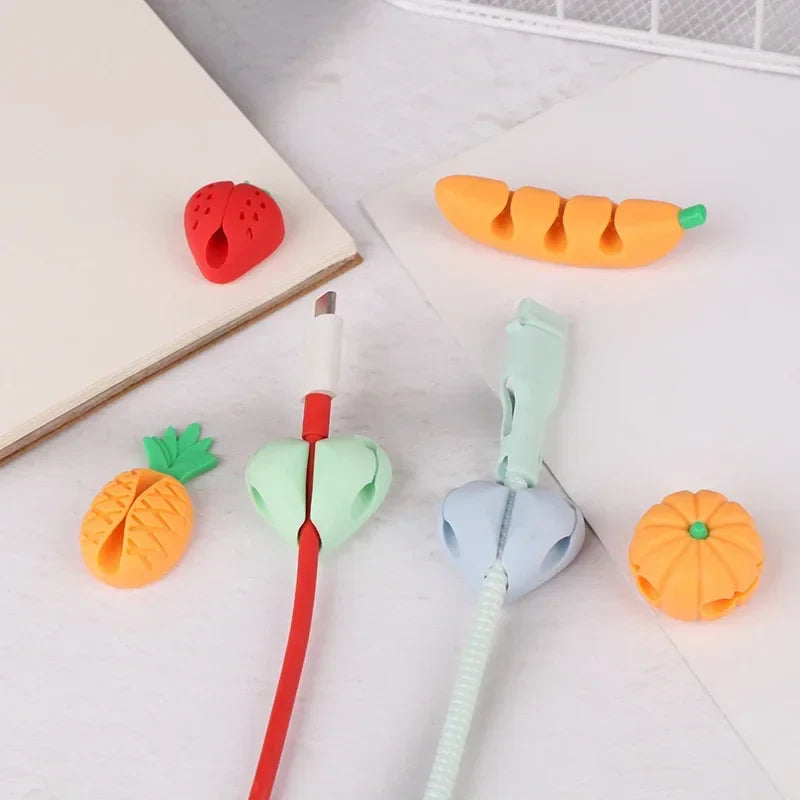 Cute Pineapple Cable Winder Cord Organizer Clips – 2/4 Pack
