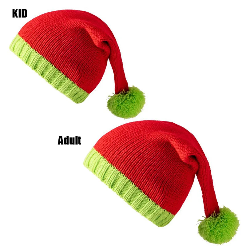 New Christmas Knitted Hat for Adults and Children,Warm Crochet Hat for Santa Claus,Merry Christmas and Happy New Year Peaceful Pleasures Health and Wellness