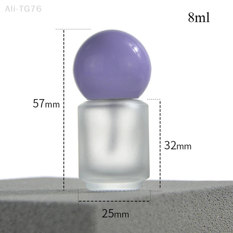 Empty Glass Nail Polish Bottles with Brush Lid | 8/10/15ml