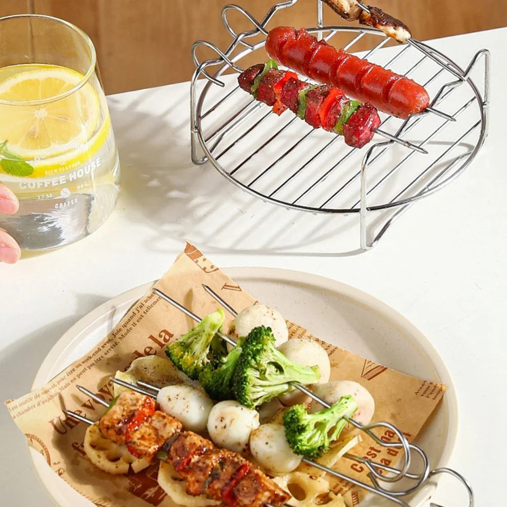 Stainless Steel Air Fryer Steamer Rack – Oven & BBQ Cooking Grid