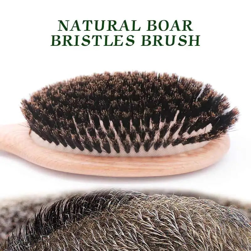 BOOMSLIFE Boar Bristle Hair Brush Women Combs for Hair Wood HairBrush Detangle Straightener Brush Hair Comb Barber Accessories Peaceful Pleasures Health and Wellness