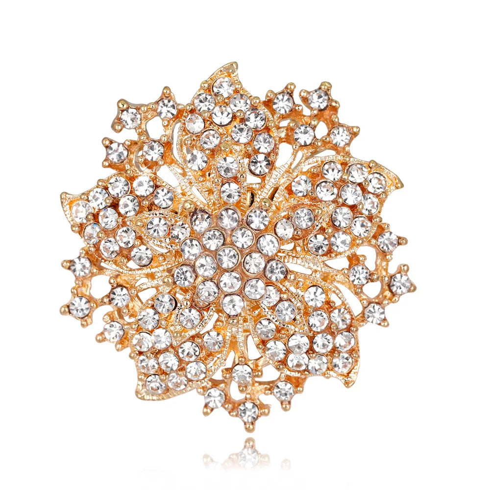 Vintage Flower Shape Brooch Pin Elegant Clothing Accessories Flower Brooch Gift for Women Girls Use Peaceful Pleasures Health and Wellness black Gold