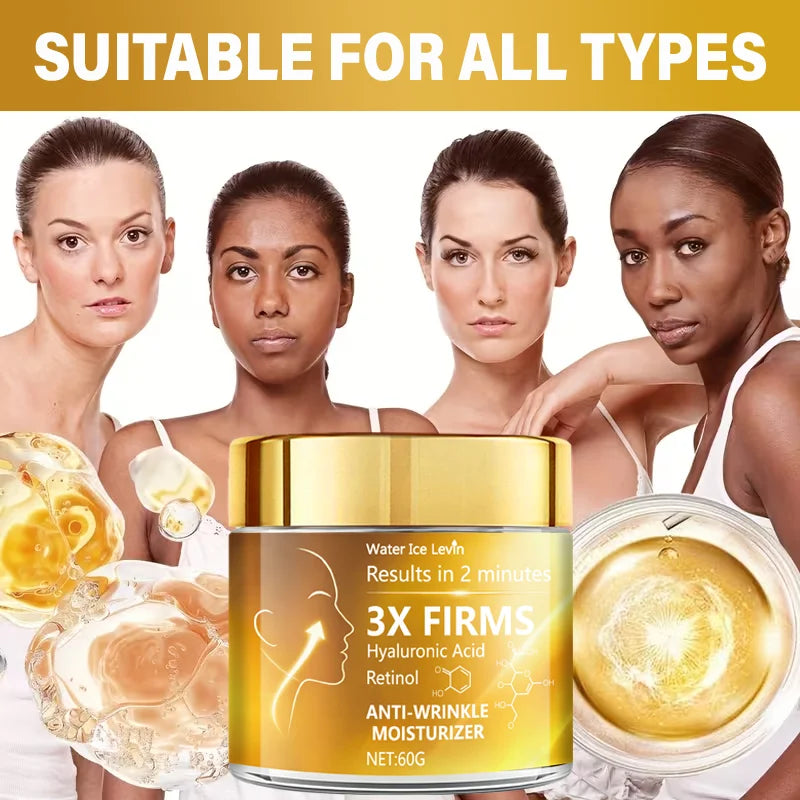 3X Anti-Wrinkle Face Cream – Hyaluronic Acid & Retinol 60g
