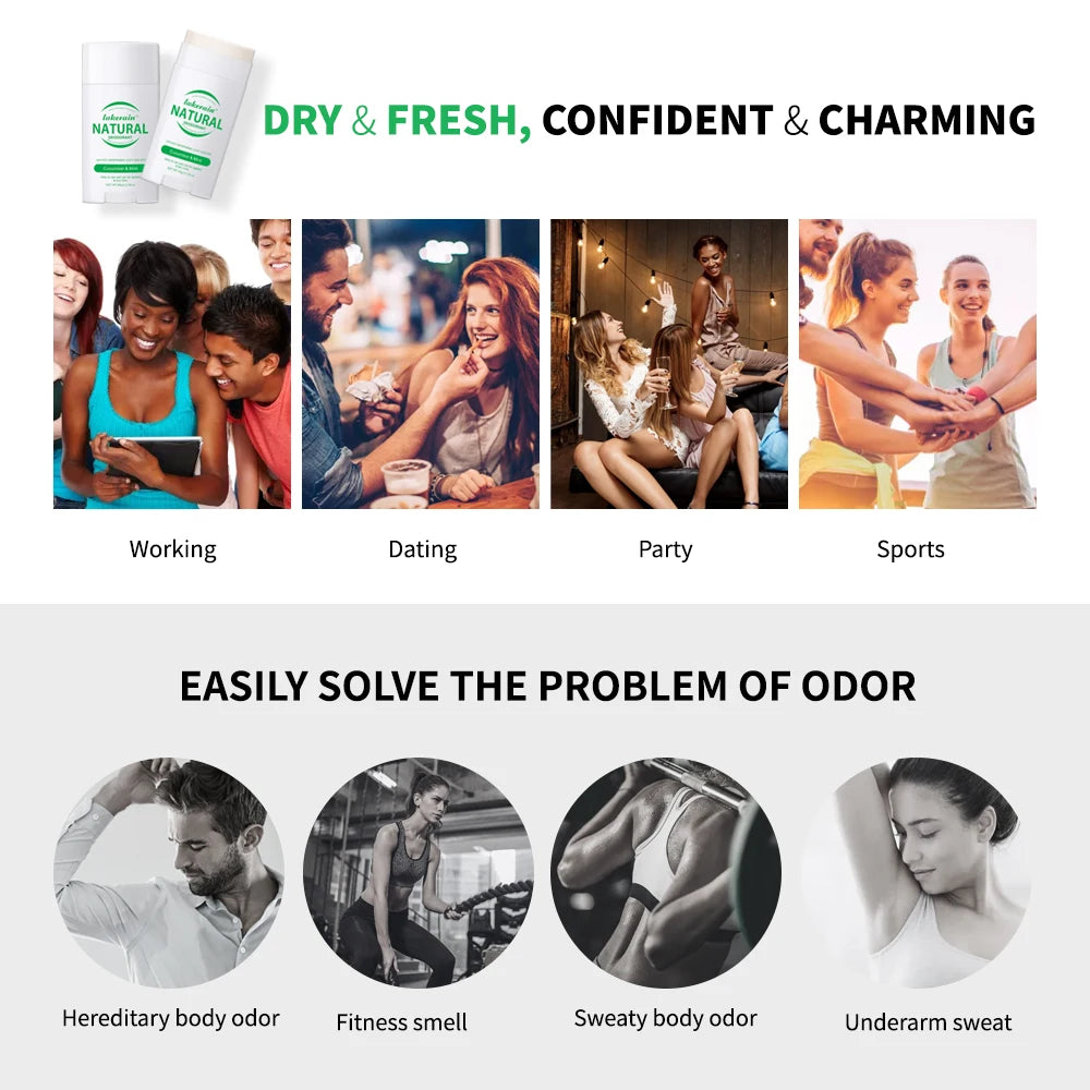 Natural Deodorant Long-lasting Fragrance Eliminate Odors Natural Plant Components Smells Fresh Fragrant Deodorant For Men Women Peaceful Pleasures Health and Wellness