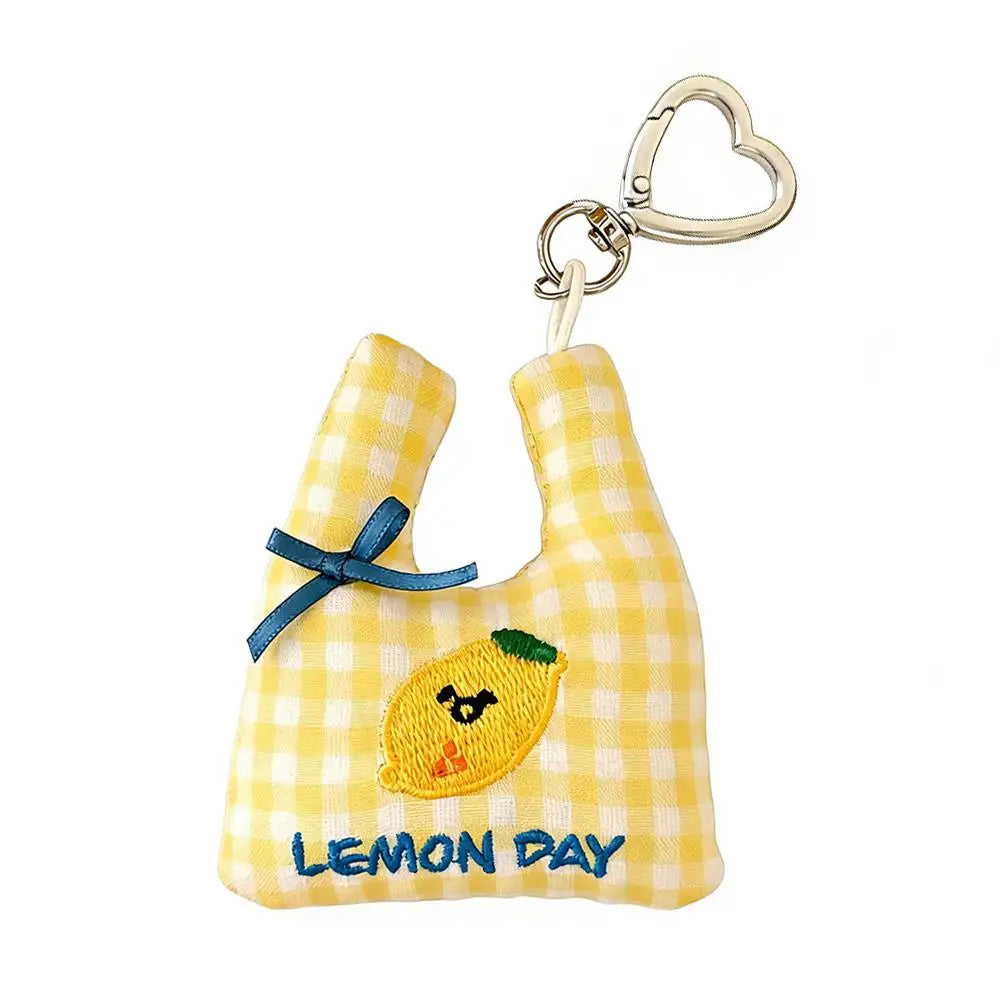 Kawaii Embroidered Mini Bag Keychain Charm | Cute Bag Pendant