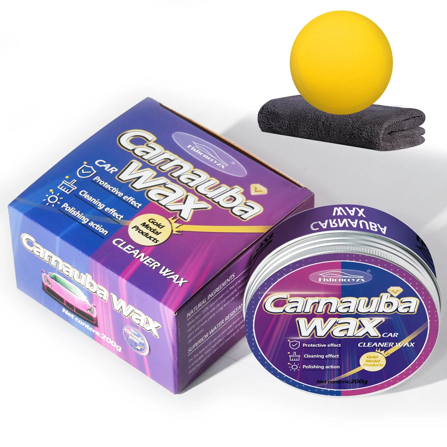 Car Wax Auto Paint Care Carnauba Paste Wax Brazilian Polishing Wax Paste High Gloss Shine Super Hydrophobic Coating Glazing Peaceful Pleasures Health and Wellness