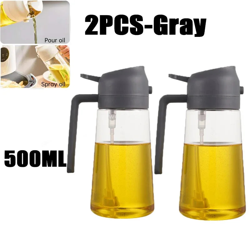 2-in-1 Oil Sprayer & Dispenser Bottle | Air Fryer & Cooking
