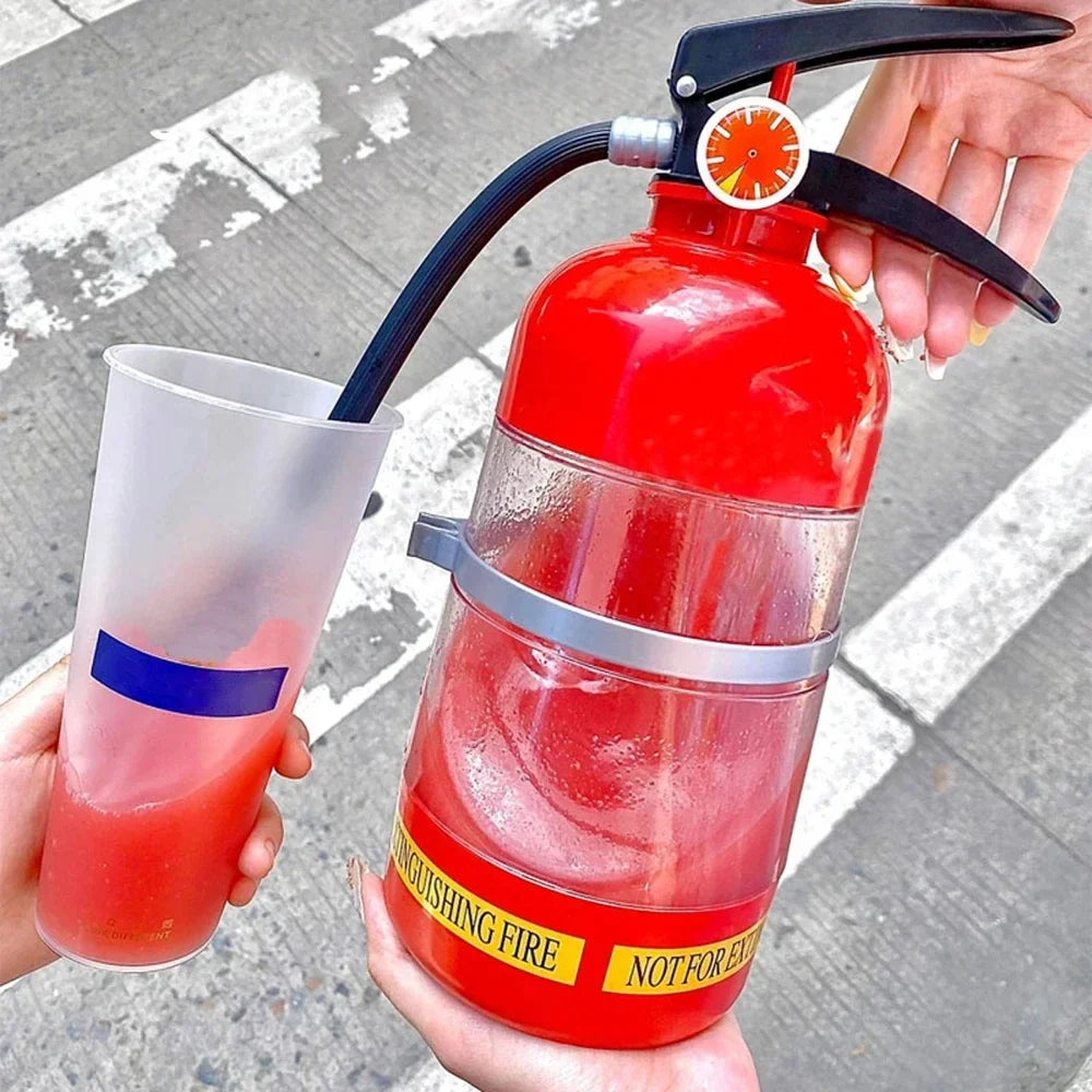 1.5L Creative Fire Extinguisher Drinking Barrel [No cup]Wine Divider Cannon Portable Beverage Beer Drink Dispenser For Party Bar Peaceful Pleasures Health and Wellness