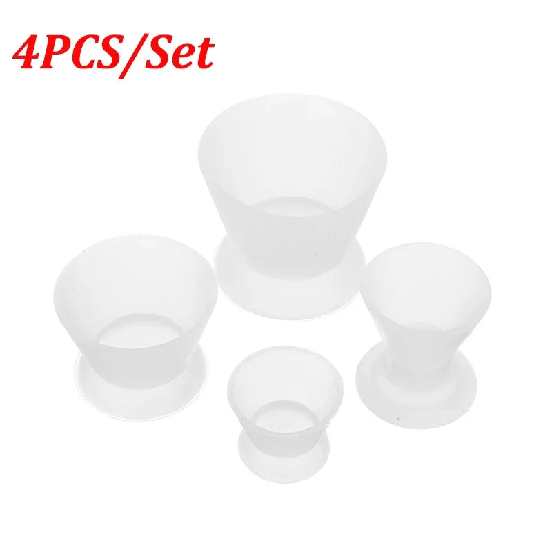 4-Piece Silicone Dental Mixing Bowls & Dappen Dishes Set
