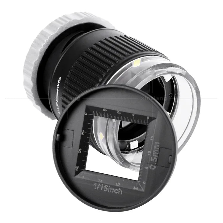 30X Magnifier Cylindrical Scale Optical Glass Lens Focusing High-Definition Magnifying Glass Antique Jewelry Peaceful Pleasures Health and Wellness