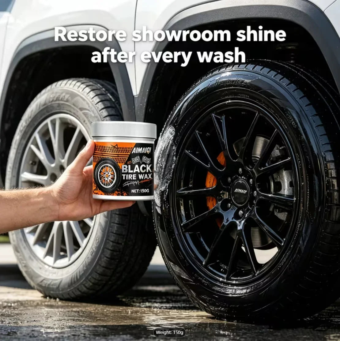 Tire Protection Wax – UV Shield, Anti-Crack Black Coating
