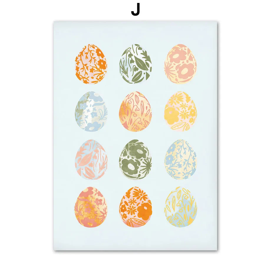 Easter Spring Pastels Minimalist Canvas Wall Art | Nordic Print