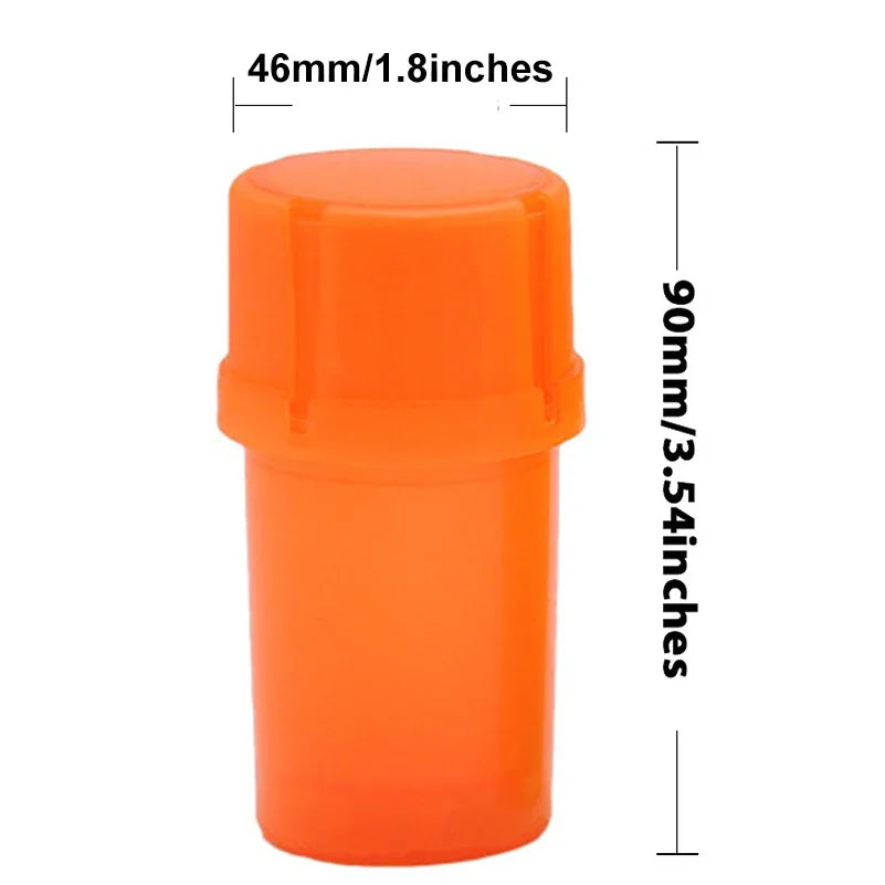 1pcs Plastic Grinder With Storage Box Function 40mm Diameter Tobacco Herb Crusher Smoke Grinders Smoking Accessories Amoladora Peaceful Pleasures Health and Wellness orange 1pc
