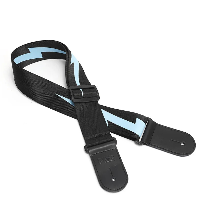 P Guitar Strap Premium Electric Leather Acoustic Lightning Instrument