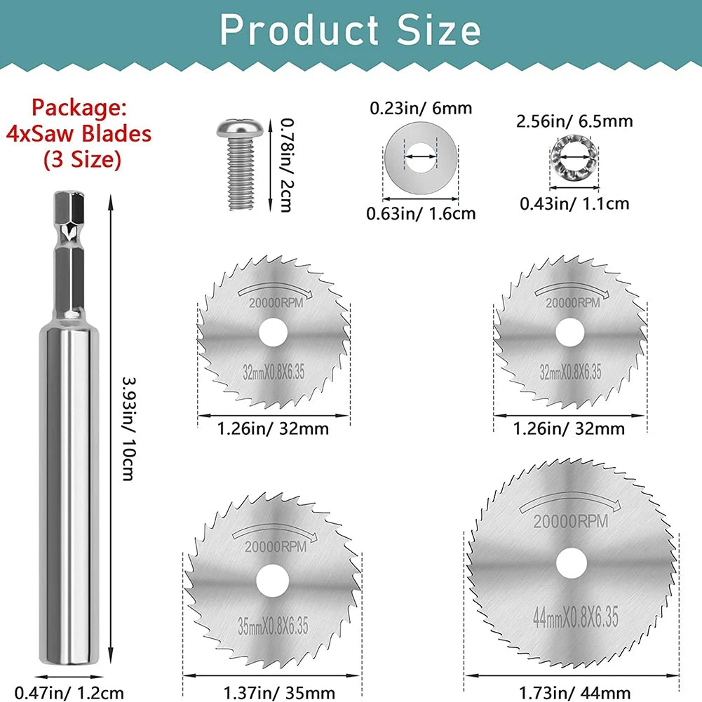 PVC Pipe Inside Cutter with 4 Saw Blades & 1/4" Hex Rod
