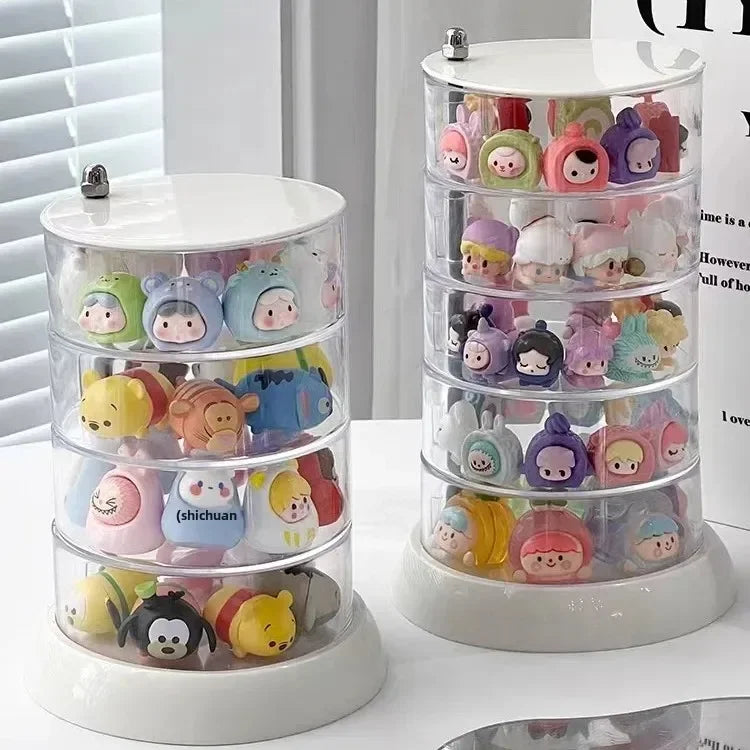Rotating Multi-Layer Transparent Storage Box | Jewelry Organizer