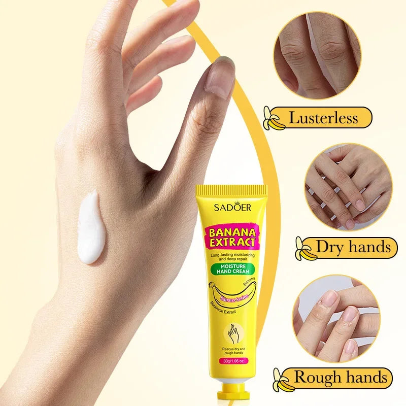 Sadoer Banana Hand Cream – Moisturizing & Brightening Set