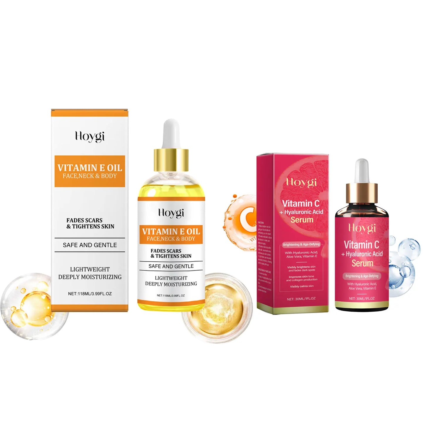 Vitamin C Serum for Face Vitamin E Essential Oil Brightening Fade Melanin Reduce Dark Spots Anti Acne Nourish Skin Care Products Peaceful Pleasures Health and Wellness All