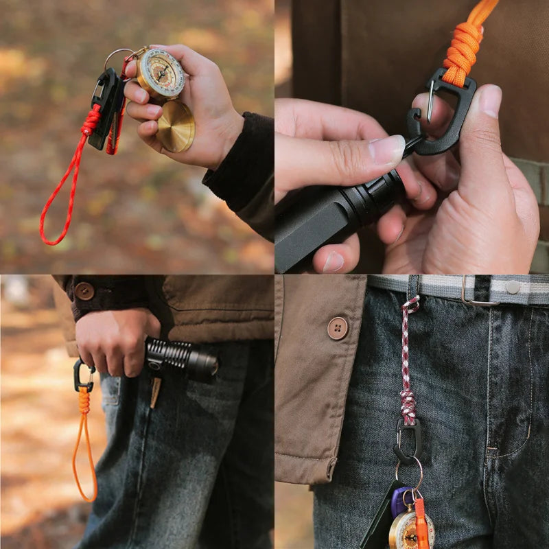 New 1pc Plastic Carabiner Clip Keychain Outdoor Camping Hiking Climbing Snap Clip Lock Backpack Hanger Buckle Hook Color Random Peaceful Pleasures Health and Wellness