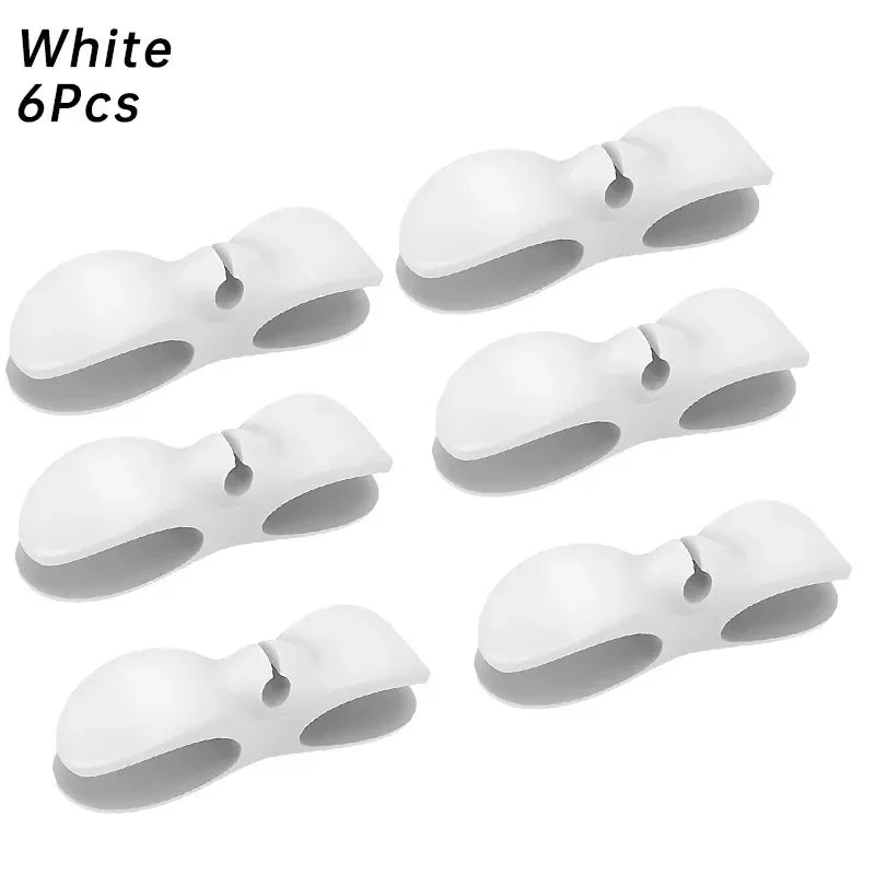 Silicone Cable Winder Cord Organizer Clips for Kitchen 3/6 Pcs