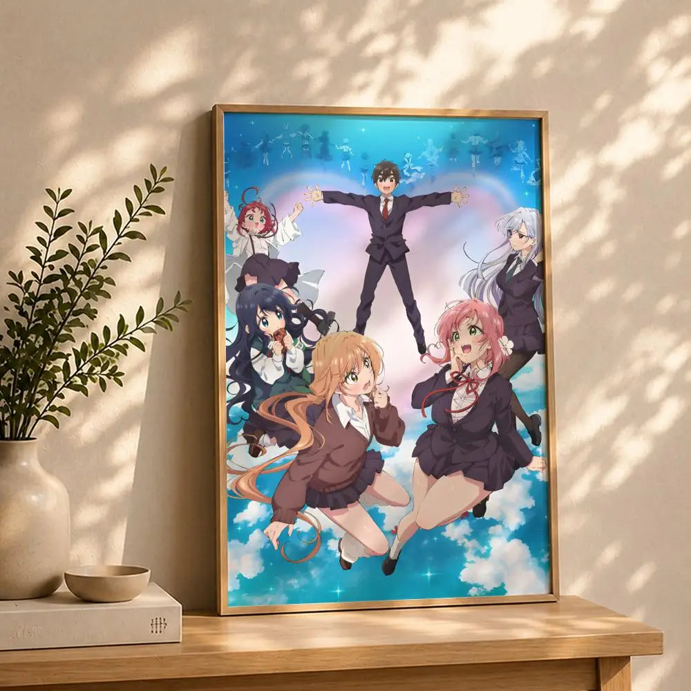 Anime Hyakkano HD Poster – Self-Adhesive Waterproof Wall Art Anime Wall Poster Peaceful Pleasures Health and Wellness White9 30X40cmNoframe