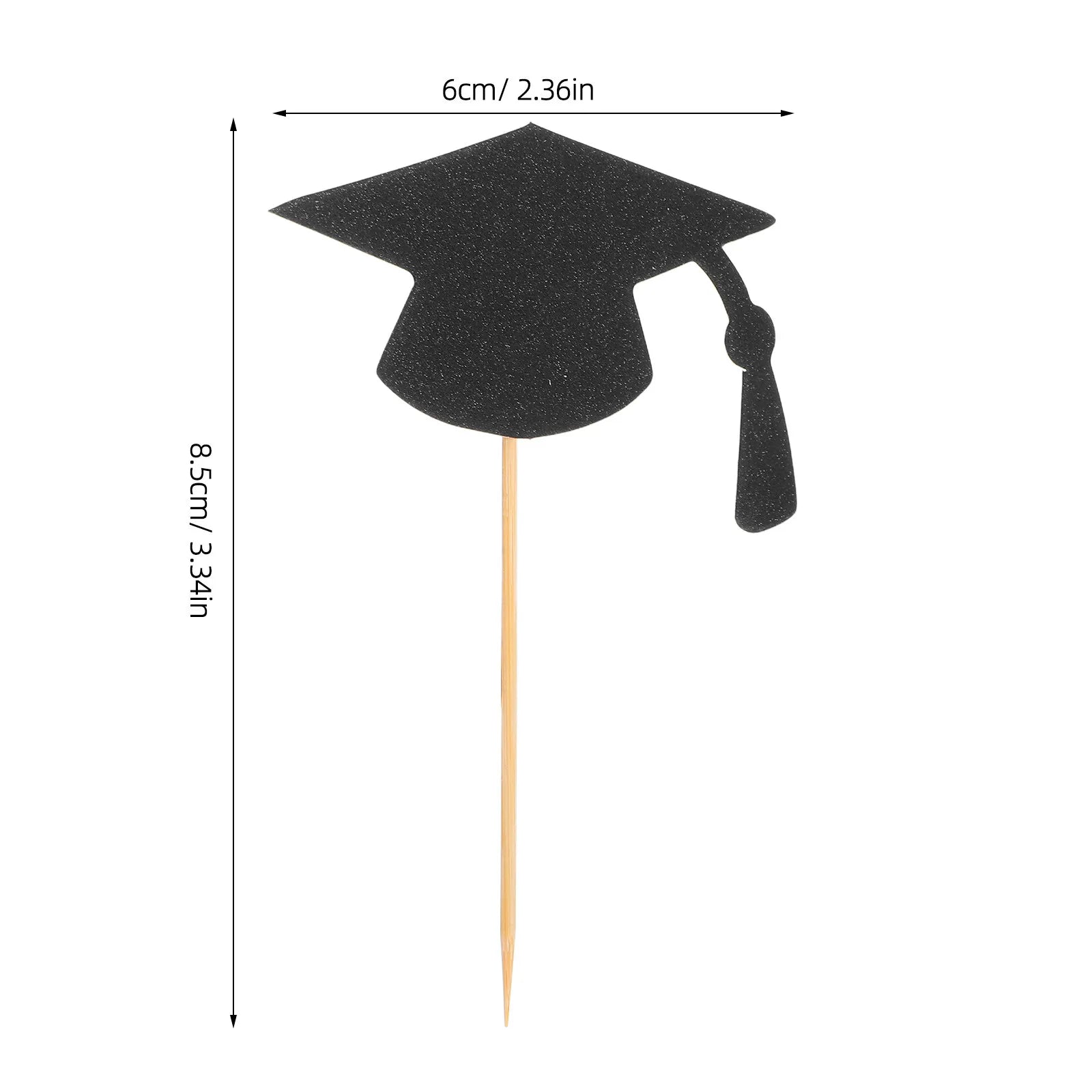 24Pcs Graduation Season Cake Decoration Unique Graduation Cap Cake Toppers for Party Supplies Cupcake Picks Cupcake Toppers Peaceful Pleasures Health and Wellness