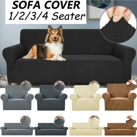 Adjustable Elastic Sofa Cover Armchair Protector Corner L Shape Stretch Slipcovers Couch Cover 1/2/3/4/5 Seater For Living Room Peaceful Pleasures Health and Wellness