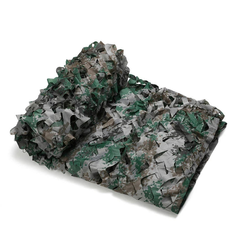 Camouflage Net Camo Netting Army Nets Shade Mesh Hunting Garden Car Outdoor Camping Sun Shelter Tent Fishing Hide Netting Peaceful Pleasures Health and Wellness Digital camouflage 2*2M