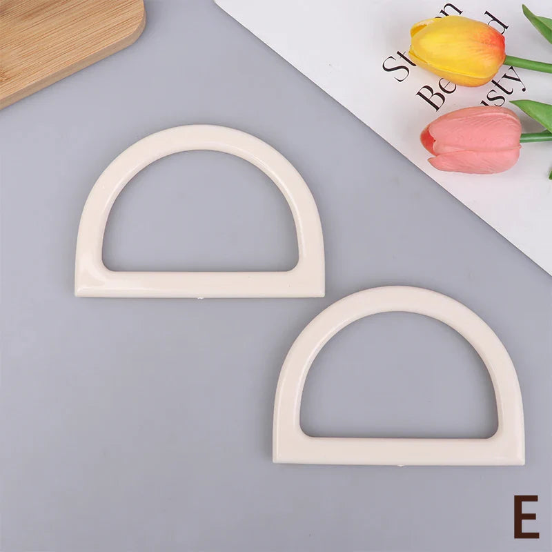 2Pcs D-Shape Bag Handles – DIY Purse & Crochet Bag Handles