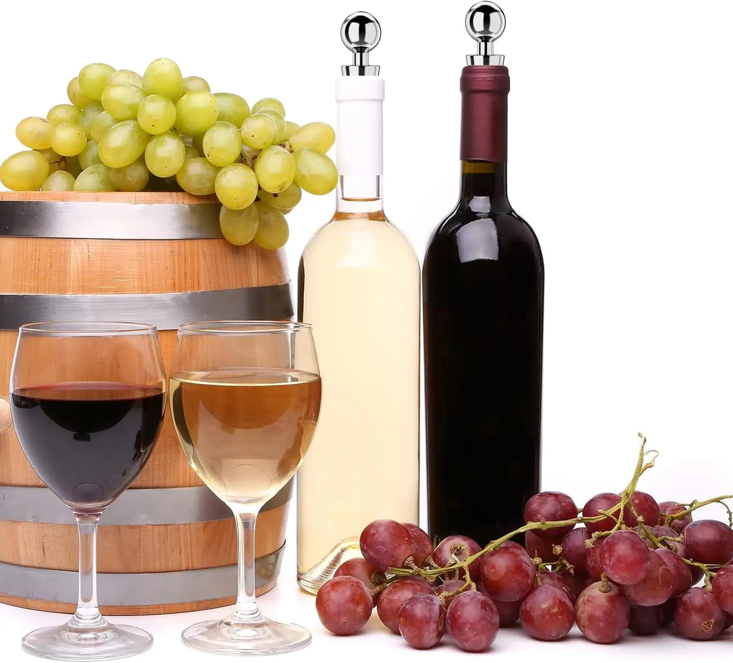 3/6 Wine Stoppers for Wine Bottles Vacuum Wine Bottle Stopper with Silicone Reusable Wine Corks, Leak proof Keep Fresh Suitable Peaceful Pleasures Health and Wellness